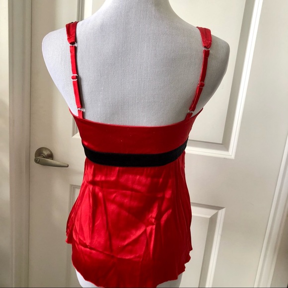 Bebe beaded red silk top XS - Picture 4 of 7